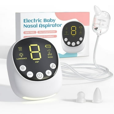 Nasal Aspirator for Baby, Bivni Hospital Grade Snot Suction for Infants, Electric Baby Nose Sucker with Adjustable 9 Levels Suction, Rechargeable with Night Light and Nursery Rhyme