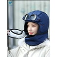 thumbnail image 3 of Deago Trooper Trapper Hat Winter Windproof Ski Hat with Glasses and Mask Warm Hunting Hats for Men Women (Navy Blue), 3 of 10