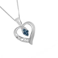 thumbnail image 2 of Aone Jewelry Natural Blue Diamond In Center Heart Shape Mom Pendant For Your Mother Crafted In 925 Sterling Silver With 18 Gold Plated Over 925 Sterling Silver Box Chain, 2 of 5