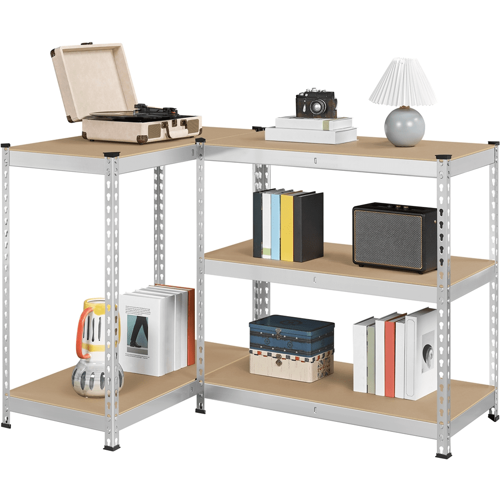 Alden Design 5-Shelf Boltless & Adjustable Steel Storage Shelf Unit, Silver, Holds up to 705 lb Per Shelf