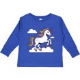 thumbnail image 3 of Inktastic Magical Unicorn on Clouds Boys or Girls Long Sleeve Toddler T-Shirt, 3 of 5