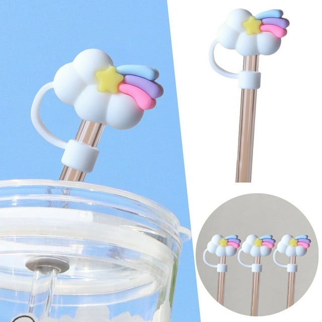 Boreal Craft Glass Straw Plug Cover Stainless Steel Straw Cover 10mm Large Diameter Straw Plug For Reusable Straw Protector Glass Juice Dispensers for Parties Replacement Cover plus plus Tube Neon