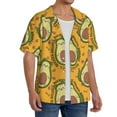 thumbnail image 4 of KLL Avocado Dog Print Men's Shirt Short Sleeve Button Down Summer Cuba Beach Shirts- 3X-Large, 4 of 7