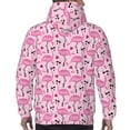 thumbnail image 3 of Bingfone Cool Flamingos Men's Drawstring Hoodie Long Sleeve Pocket Sweatshirts-Medium, 3 of 6