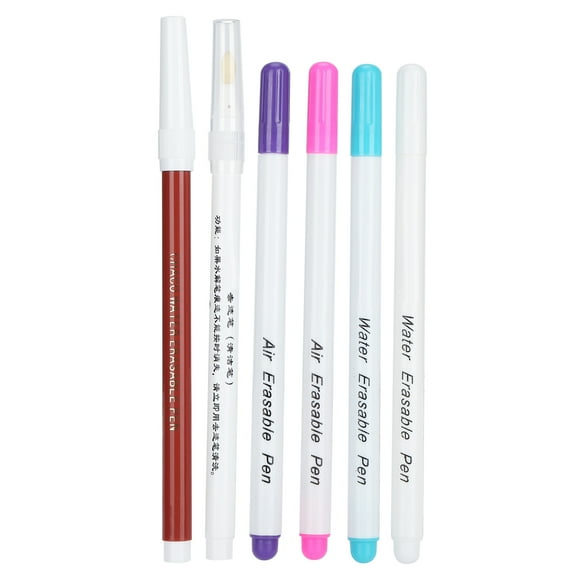 Marqueur de Tissu, 6 Pcs Stylo Effaçable à l'Eau Outil de Couture Fabriqué avec Expertise