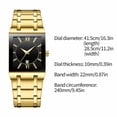 thumbnail image 3 of BAYAIXZ Watches for Men Square Watches for Men and Women Stainless Steel Mens Square Watch With Date Analog Quartz Fashion Business Casual Wristwatch Men’S Watches (E,One Size), 3 of 6