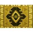thumbnail image 1 of Ahgly Company Machine Washable Indoor Rectangle Abstract Yellow Modern Area Rugs, 2' x 4', 1 of 4