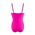 thumbnail image 5 of Curuila One Piece Swimsuit Women Solid Color Square Neck Sleeveless Comfortable Summer Beachwear Pink Size Xl, 5 of 5