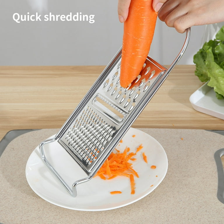 DISHAN Three-Blade Carrot Grater with Handle - Handheld, Rust-Proof, Sharp,  and Fast - Essential Kitchen Tool for Multifunctional Vegetable and