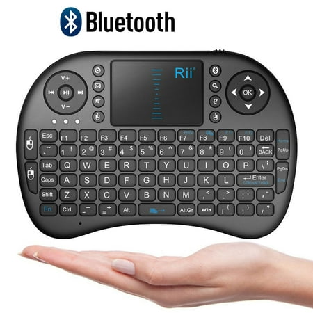 Rii Mini Bluetooth Touchpad Keyboard for PC/PAD/360XBox/PS3/Google Android TV Box/HTPC/IPTV, Black(i8 (Best Bluetooth Keyboard With Touchpad)