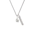 thumbnail image 2 of Delight Jewelry Silvertone 3-D Tiara Silvertone Fearless Bar Charm Necklace, 23", 2 of 4