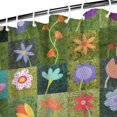 thumbnail image 4 of Farmhouse Floral and Bee Pattern Shower Curtain 72x84, Vintage Country Garden Style with Hooks, 4 of 5