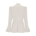 thumbnail image 5 of YueHuiYing Women's Lightweight Open-Front Suit Jacket - Long Sleeve Draped Blazer for Office and Smart Casual Wear, 5 of 7