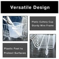 thumbnail image 5 of Smart Design Dish Drainer Rack - Small - In Sink or Counter Drying - Steel Metal Wire - Cutlery, Plates, Dishes, Cups, Silverware Organization - Kitchen (White - 14 x 5.5 Inch), 5 of 6