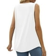 thumbnail image 5 of under $5 JINMGG Women's Fashion Solid Color Square Neck Comfortable Loose T-Shirt Sleeveless Blouse Casual Tops White XL, 5 of 7
