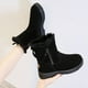 thumbnail image 4 of Botas de nieve cálidas de terciopelo de invierno Botas de mujer Botas Martin de estilo británico Botines planos, 4 of 6