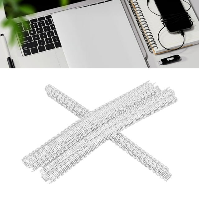 40 Sheet Capacity Double Loop Wire Binding Spines, 7.9mm Diameter Coil with 34 Teeth, for Wire Binding Systems