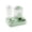 Green, variant on Automatic Pet Feeder,2-in-1 Food and Water Dispenser Feeding Station for Cats Small Dogs Daily Use | Visible Transparent Storage | Detachable Easy Clean Design,Green