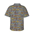 thumbnail image 3 of Daiia Modern Excavator Hawaiian Shirt for Men Gentle Cotton Regular Short Sleeve Casual-3X-Large, 3 of 9