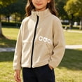 thumbnail image 6 of OGLCCG Kids Fleece Jacket Boys Girls Long Sleeve Full Zip Coat Comfy Casual Fall Winter Warm Jacket with Pockets Size 2-14, 6 of 8