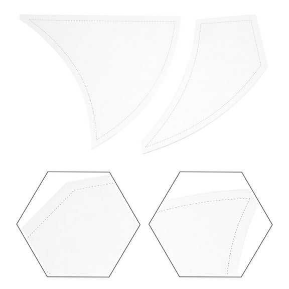 HEMOTON 2 Pcs Acrylic Quilting Ruler Supplies Rulers Slotted Sewing