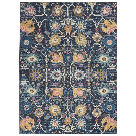 Nourison Passion Bohemian Indoor Rug Navy 5'3" x 7'3"