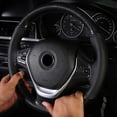 thumbnail image 4 of Mightlink 1 Set Steering Wheel Cover Non-slip Anti-scratch Sweat Absorption Carbon Fiber Steering Wheel Cover for Vehicle, 4 of 7