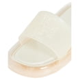 thumbnail image 3 of Tory Burch Womens Bubble Jelly Logo Slide Jelly Sandals Ivory 10 Medium (B,M), 3 of 6
