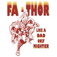 thumbnail image 2 of Men's Marvel Fa-Thor Like a Dad Only Mightier Comic Thor  Long Sleeve Shirt White X Large, 2 of 4