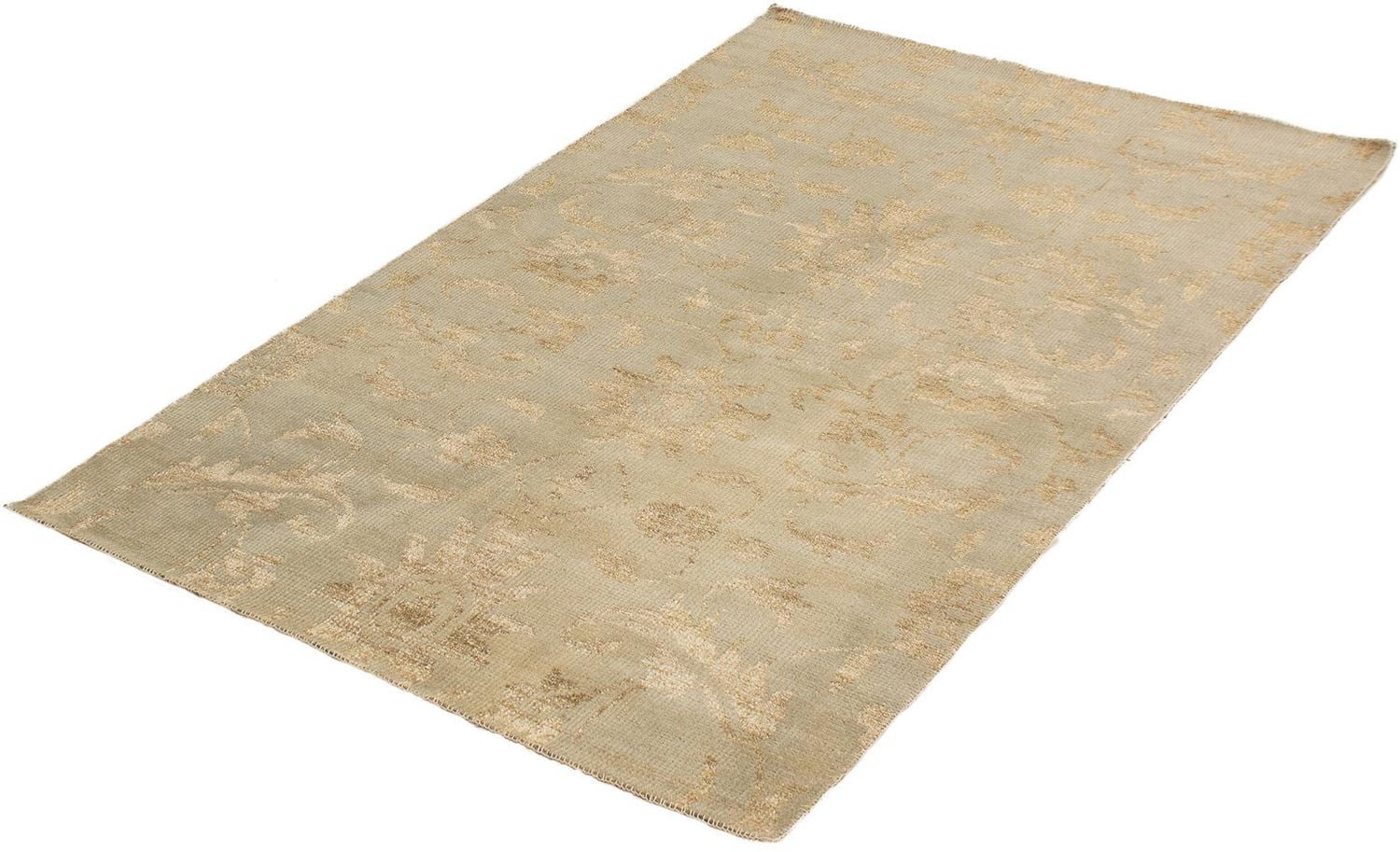 ECARPETGALLERY 4'10" x 7'10" Transitional La Seda Hand-knotted Area Rug for Living Room, Dining Room and Bedroom in Grn