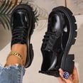 thumbnail image 6 of EKVAHL Platform Oxford Shoes for Women Faux Leather Lace Up Comfortable Dress Shoes Chunky Lug Block Heel Fashion Shoes, 6 of 6