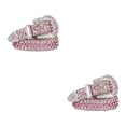 thumbnail image 1 of Decodeary Wide Application Rhinestone Belt Western Belt For Parties Bars And Concerts Modify Waist Line Pink 125cm 2Set, 1 of 6