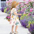thumbnail image 5 of FORMRS Girls Short Sleeve Dress Summer Casual Round Neck A-line Beach Sundress, Sizes 2T-8T, Flamingo Pattern, 5 of 8