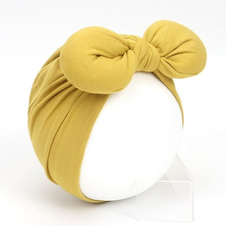 

Dadaria Girls Hat Toddler Baby Girls Cotton Bow Headwrap Headband Knot Turban Hairband Yellow Boys Girls