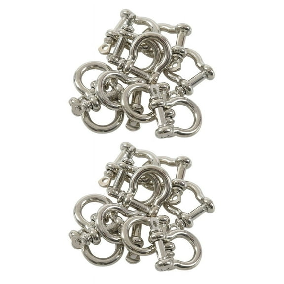 20 PCS O Shape Stainless Steel Anchor Shackle Outdoor Rope Paracord Bracelet Buckle