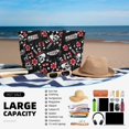 thumbnail image 5 of Xecao Vintage Skull Casino for versatile beach bag for women includes zipper pockets and waterproof material, ideal for vacations and adventures., 5 of 7