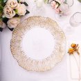 thumbnail image 1 of 6 Clear 12" Round Plastic Charger Plates Gold Reef Rim Design Party Events Decorations Supplies, 1 of 5