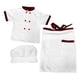 thumbnail image 1 of 1 juego de disfraz de chef para niños, disfraz de chef para cosplay, traje de chef de manga corta para niños pequeños, gorro de chef, delantal, disfraz de chef para niños, disfraz para juego de rol, 1 of 7