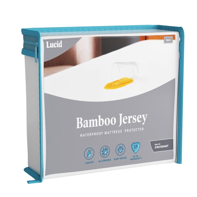 Protector de colchón LUCID Premium Rayon de Bamboo Cal King