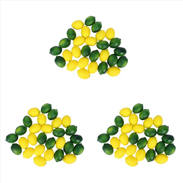 84 Unids / Set Limones y Limas Artificiales Frutas Falsas Decorativas Frutas Cítricas Artificiales Decoraciones para la Cocina el Hogar