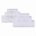 thumbnail image 2 of Superior Sadie Zero Twist Cotton Floral 6 Piece Towel Set, White, 2 of 10