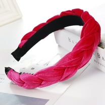 GZWYHT Headbands for Women,Hair Accessories Fashion Velvet Braid Hairband Women Hair Head Hoop Sweet Girls Hair Headband Hair Bands,Hair Ties,Workout Headbands Hot Pink