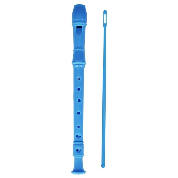 Flauta dulce soprano ABS Soprano Descant Flauta dulce Clarinete 8 agujeros Estilo alemán Llave G con tabla de digitación Palo de limpieza para niños principiantes Tomshoo Flauta dulce soprano