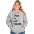 thumbnail image 4 of Lie Golf Repeat Zip Up Hoodie Men's Women's Brisco Brands S, 4 of 6