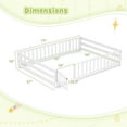 thumbnail image 3 of Costway Full Size Floor Bed with Full Length Safety Guardrails & Door for Boys, Girls White, 3 of 10