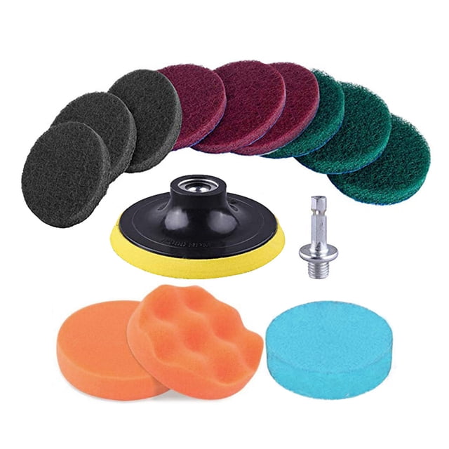 Almohadilla de fregado Irfora 13 Uds conjunto de accesorios de almohadilla de fregado de taladro incluye almohadillas de fregado esponjas disco autoadhesivo almohadilla de limpieza de depurador versát Irfora Almohadilla de fregado