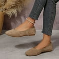 thumbnail image 6 of Viluyesy Flats for Womens, Shallow Slip On Wide Width Round Toe Casual Walking Ballet Shoes Khaki US7, 6 of 7