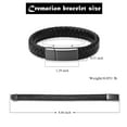 thumbnail image 5 of Cremation Jewelry Urn Bracelet for Ashes for Women Men Keepsake Memorial Cuff Bangle Braided Leather Wristband Bracelet, 5 of 7