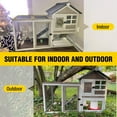 thumbnail image 5 of Aivituvin Rabbit Hutch Indoor Bunny Cage Outdoor with Run Chicken Coop Guinea Pig House with Waterproof Asphalt Roof,No Leakage Pull Out Tray, 5 of 10