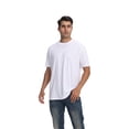 thumbnail image 6 of Zfeel Short Sleeve Crewneck T-Shirt, Men's 100% Cotton Super-Soft Blank Tee, White, XL, 6 of 6